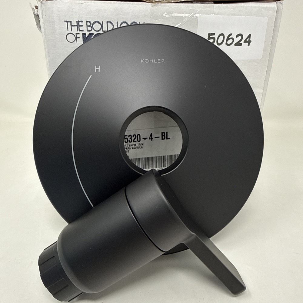 Kohler Elate Shower Valve Trim OS Matte Black Good TS35320-4-BL Bent Handle